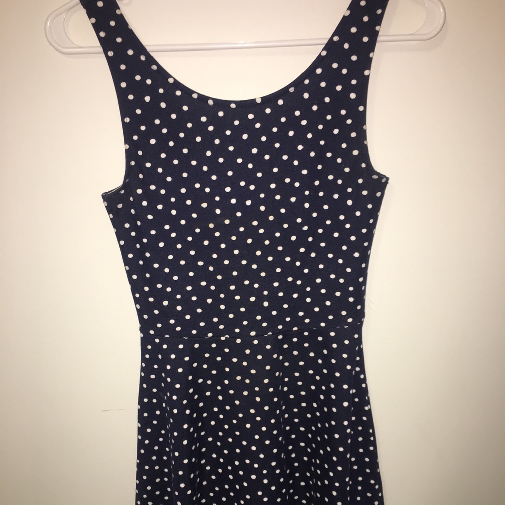 Cutest polka dot navy dress